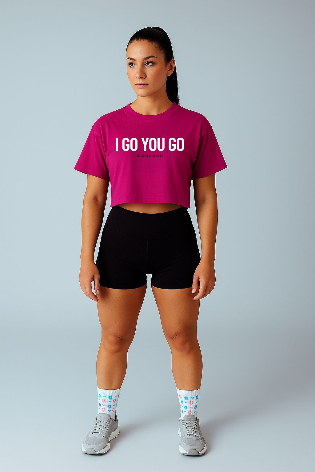 Wodhood I GO YOU GO Oversized Crop Top