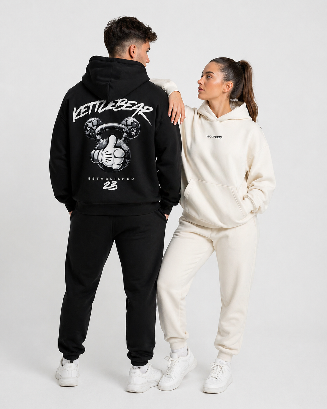 PRE - ORDER - KETTLEBEAR23 B/W OVERSIZED HOODIE