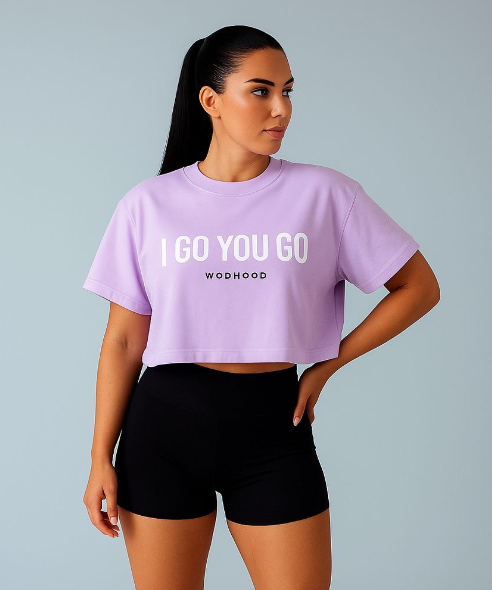 Wodhood I GO YOU GO Oversized Crop Top