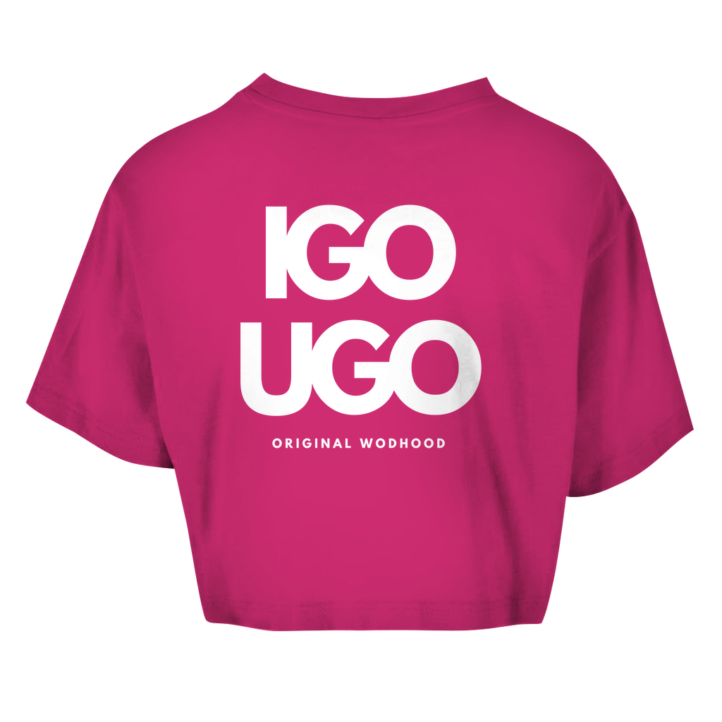 Wodhood I GO YOU GO B/W Oversized Crop Top