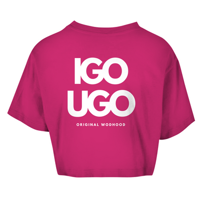 Wodhood I GO YOU GO B/W Oversized Crop Top