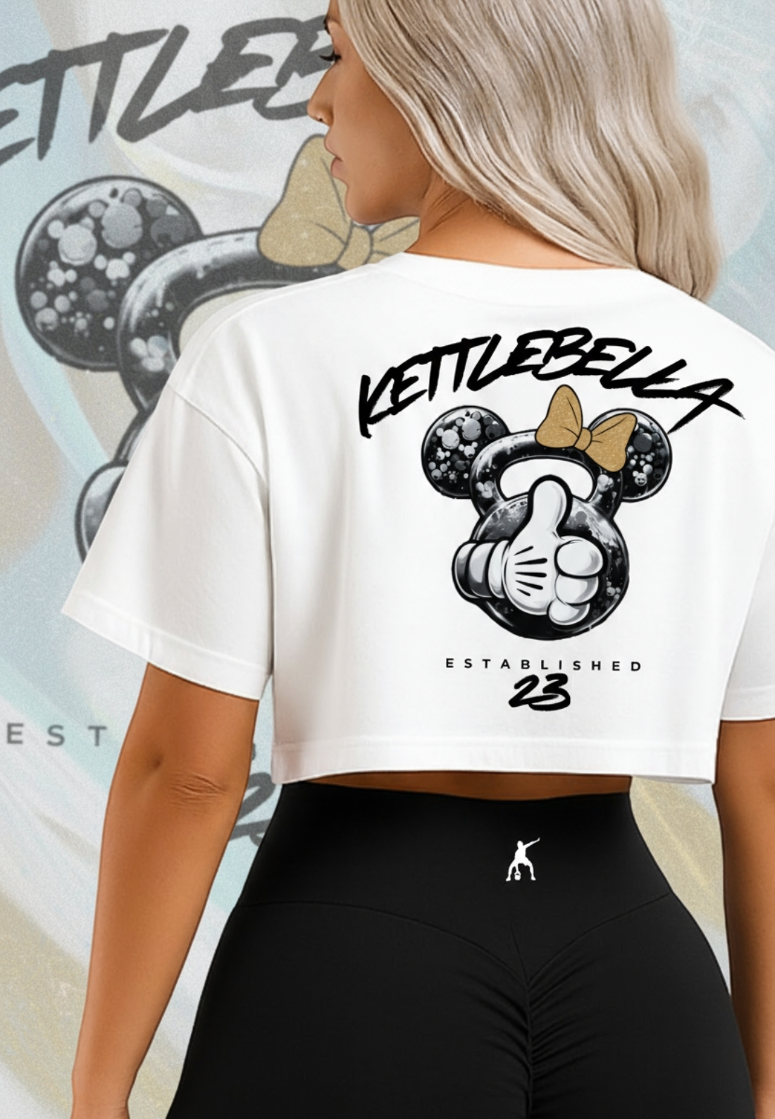 KETTLEBELLA23 Oversize Crop Top Weiß
